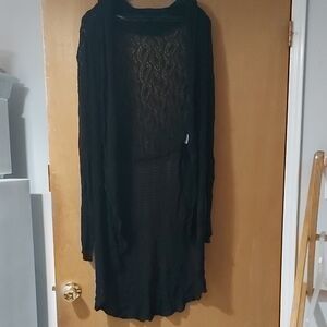 Belldini. Size M. Black Sheer Long Cardigan/Shrug